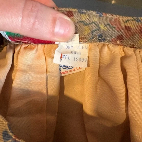 Vintage Ferrara of Milan Paisley Skirt Union Made USA Vintage 12- Modern Small - Picture 7 of 8